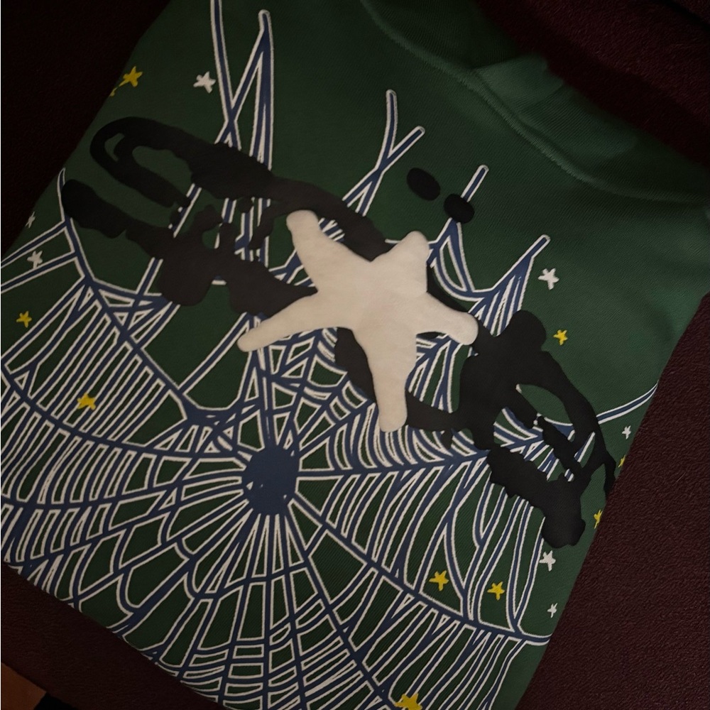 Green Hoodie with Graphic Design